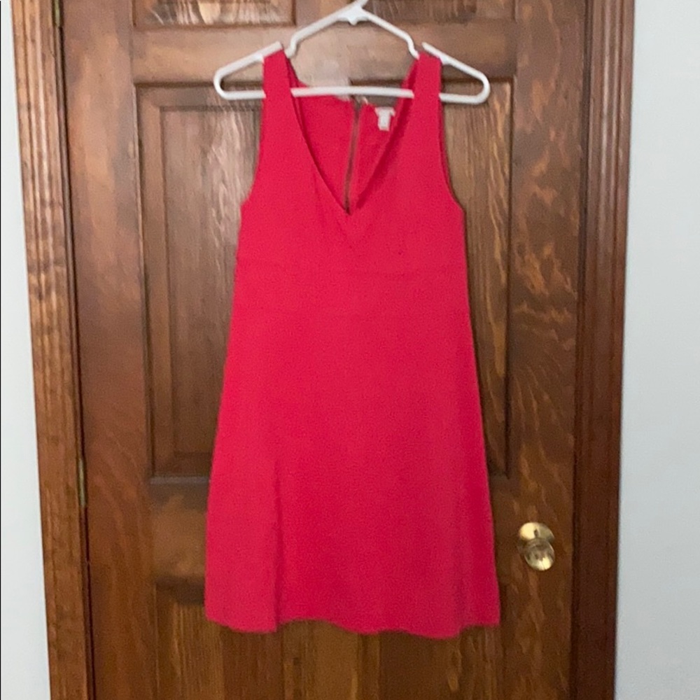 J crew -sleeveless dress v-neck size 4